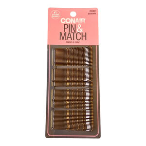 Conair Pin & Match Blend-in-Color Bobby Pins Brown 60 Pieces #55303Z